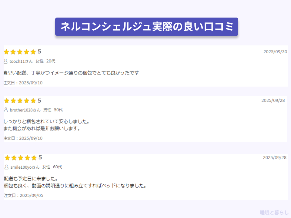 ネルコンシェルジュの実際の良い口コミ