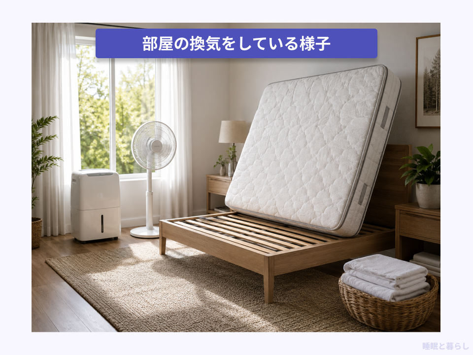 室内を換気している様子