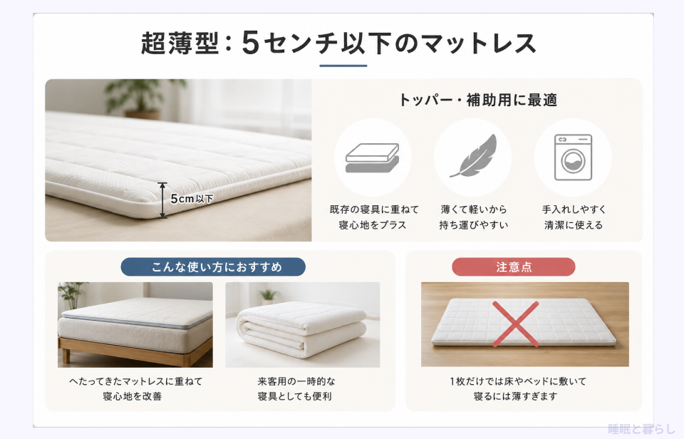 超薄型マットレスの詳細画像