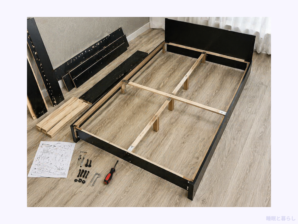 家具を実際に組み立てている画像