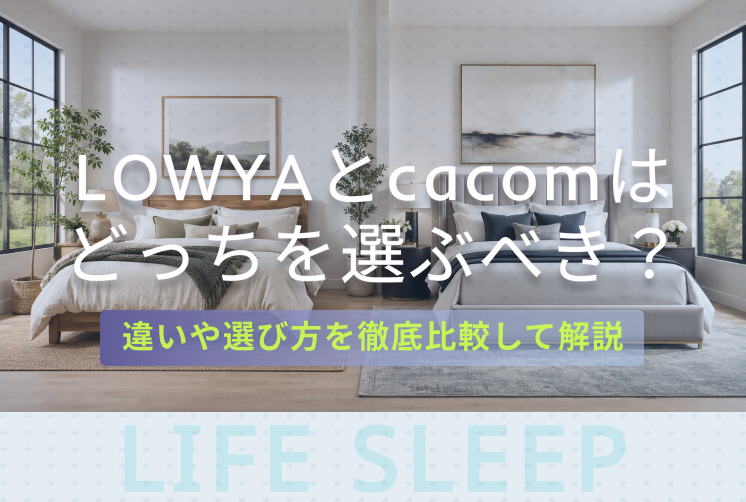 LOWYAとcacomのどっちがいいかキービジュアル