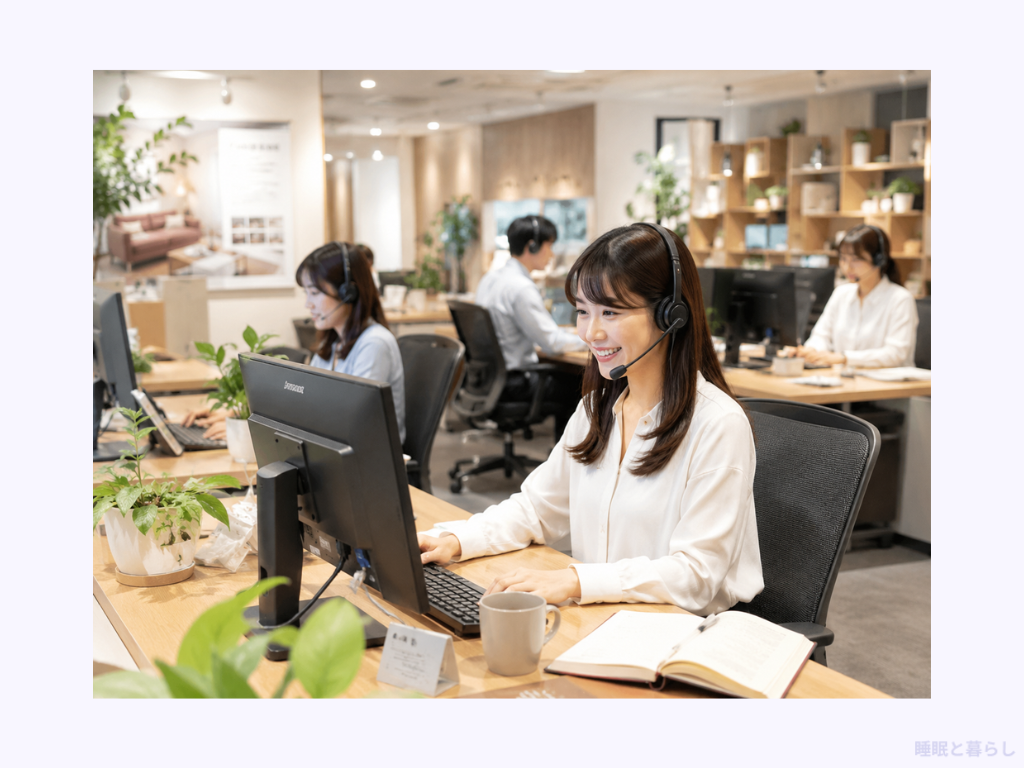 家具ショップのサービス担当の画像