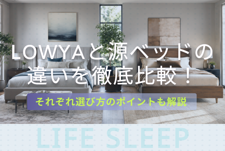 LOWYAと源ベッドどっちキービジュアル