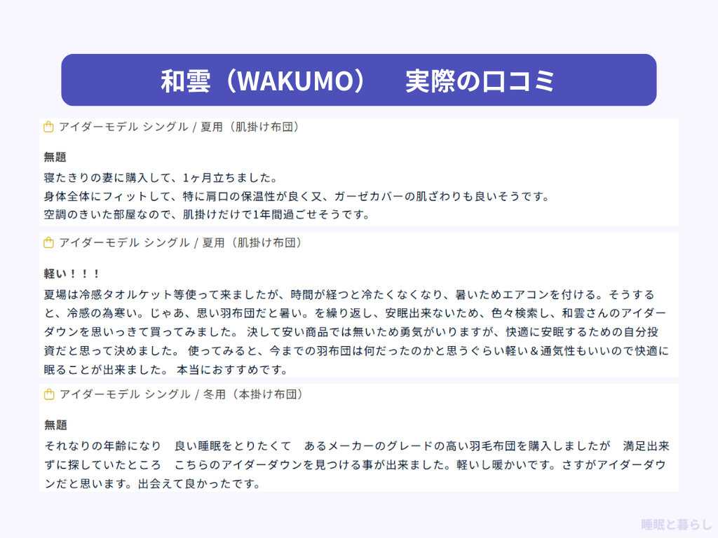 和雲のアイダーモデルの評判