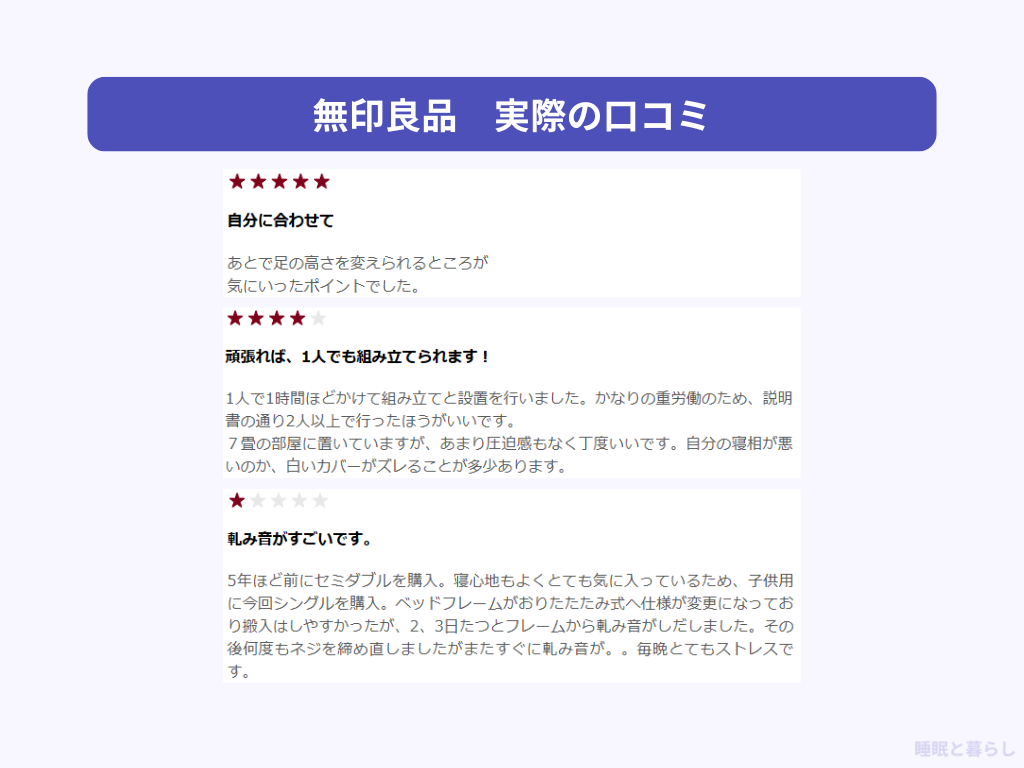 脚付マットレスの評判