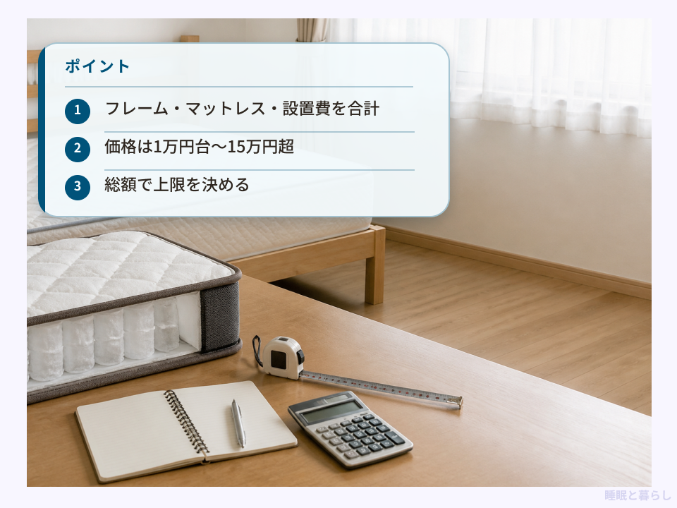 セミダブルベッド購入予算に含める3つの費用