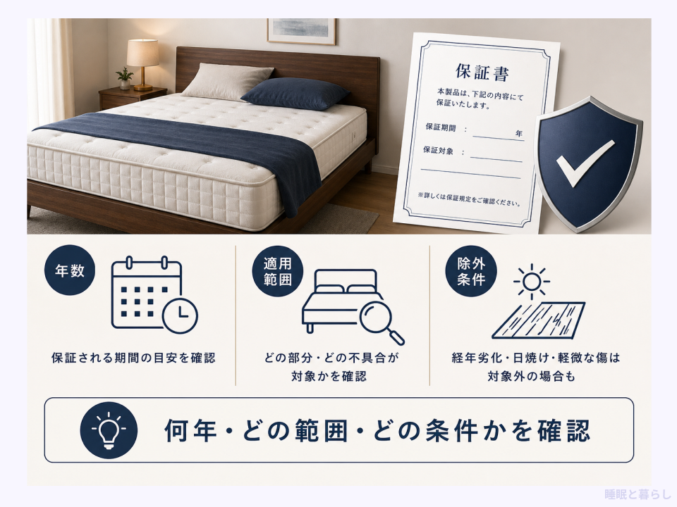 ベッド保証の年数・適用範囲・除外条件の確認ポイント