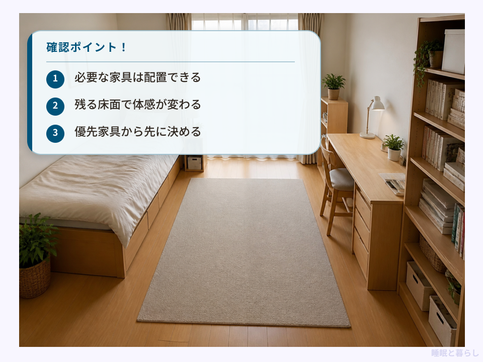 6畳で1人暮らしの生活スペースを残すポイント