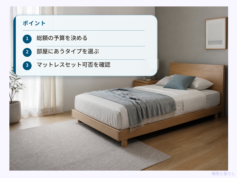 セミダブルベッドを選ぶ3つのポイント