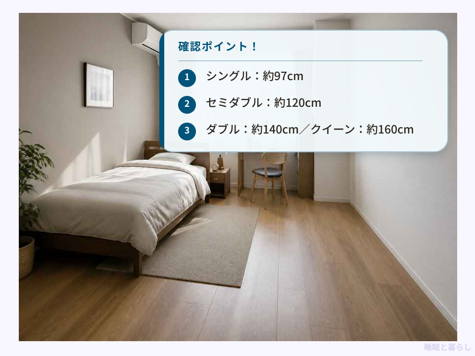 7畳の部屋に置けるベッドサイズの目安