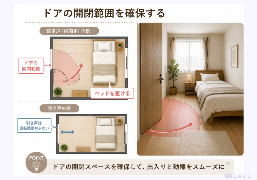 4畳の部屋にベッドを置くレイアウトの注意点に関する詳細画像