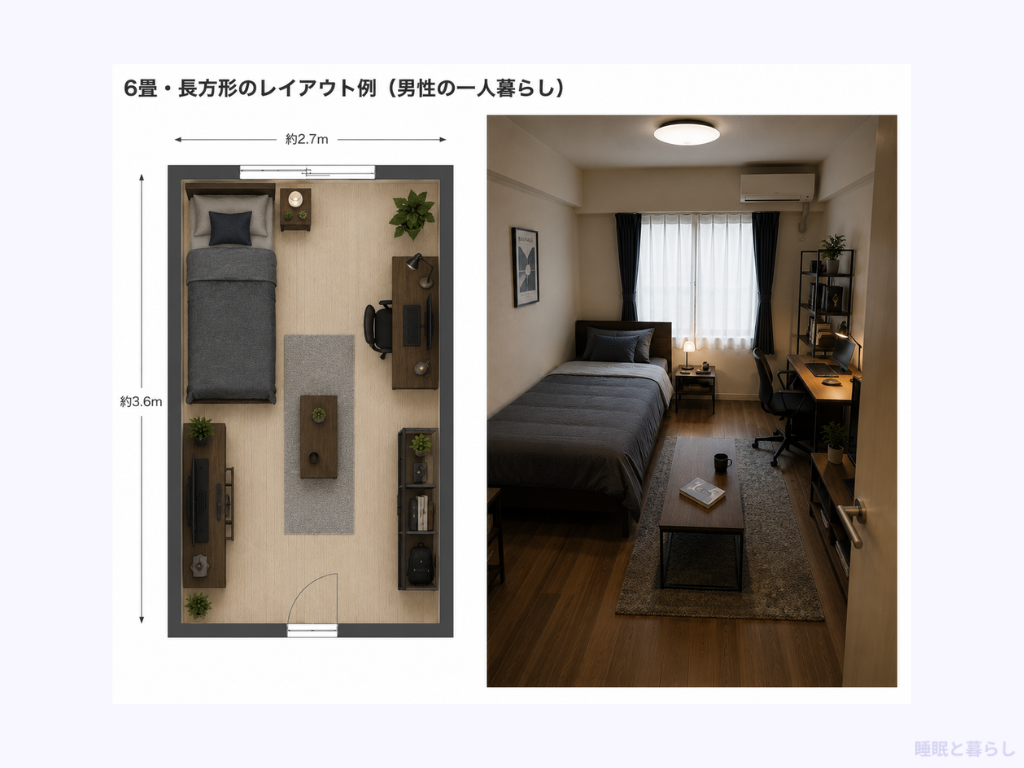 長方形の6畳