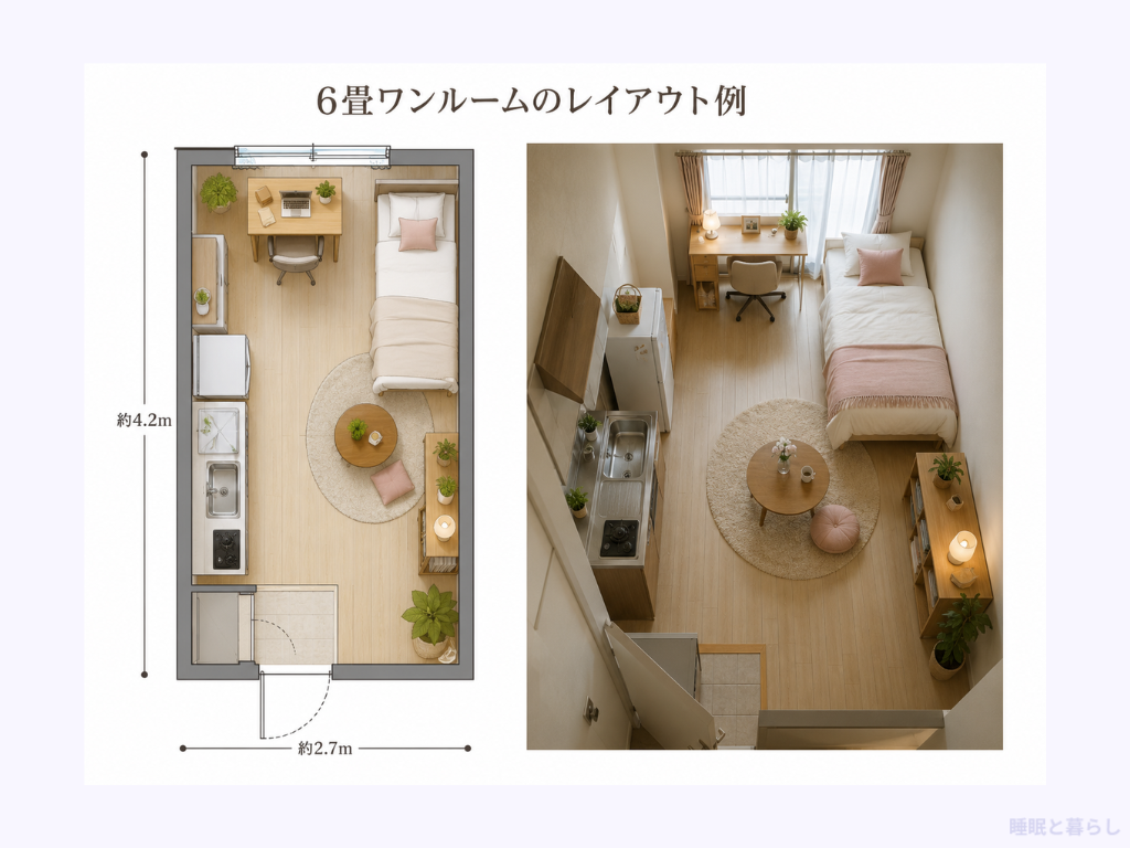 6畳のワンルーム