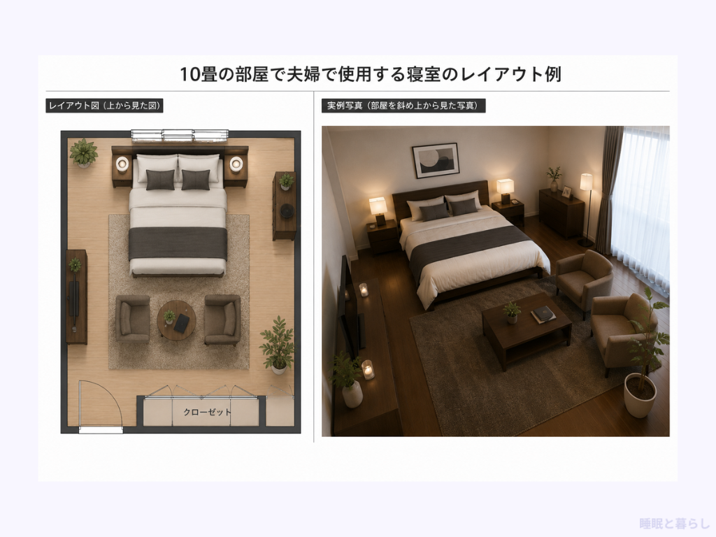 夫婦で使用する寝室