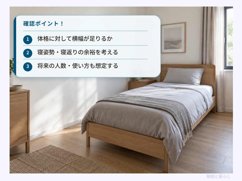 シングルベッドの横幅や寝返りの余裕、将来の使い方を確認する3つのポイント