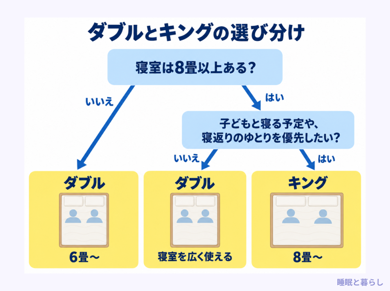 ダブルとキングの選び分けの目安